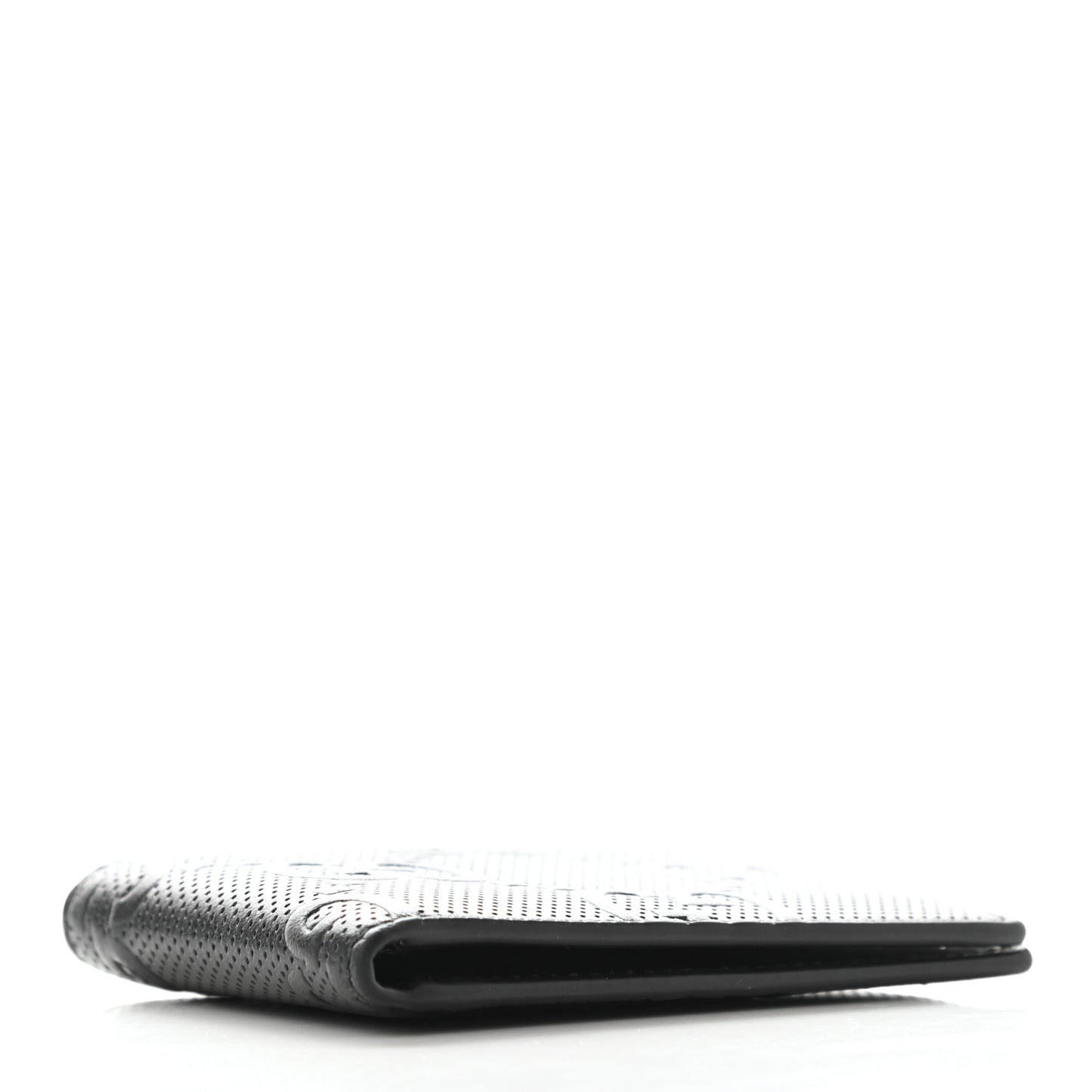 Calfskin GG Tennis Embossed Bi-Fold Wallet Black