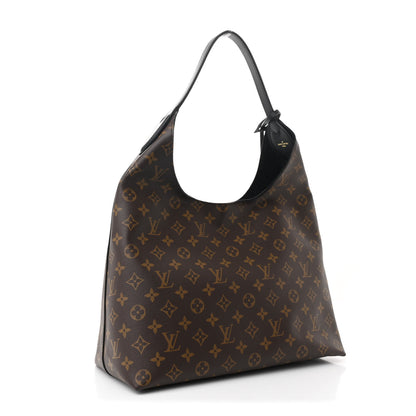 Louis Vuitton Monogram Flower Hobo Black 3 of 9