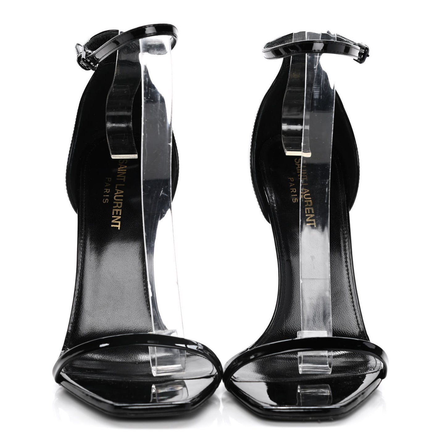 Patent Calfskin Opyum Sandals 39 Black