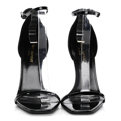 Saint Laurent Patent Calfskin Opyum Sandals 39 Black 2 of 13