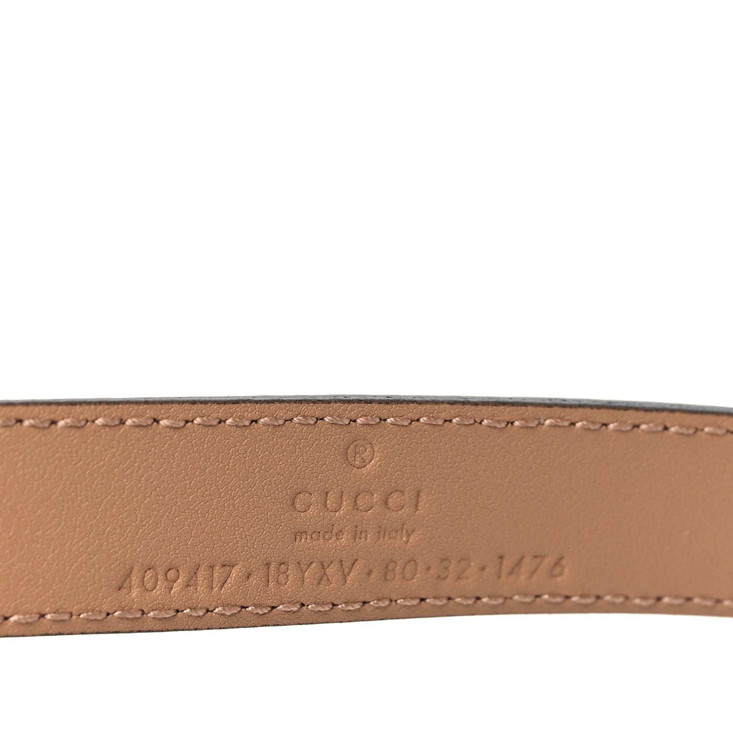 Azalea Calfskin Enamel Monochrome Double G 20mm Belt 80 32 Camelia