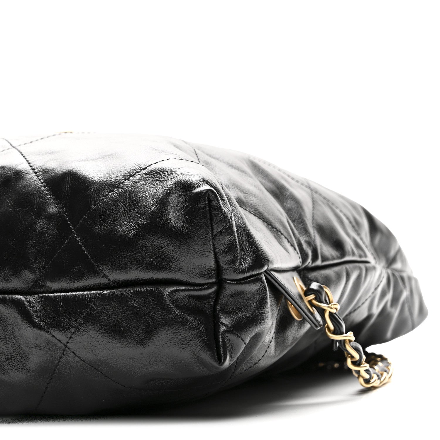 Chanel Shiny Calfskin Quilted Chanel 22 Backpack Black 10 of 11