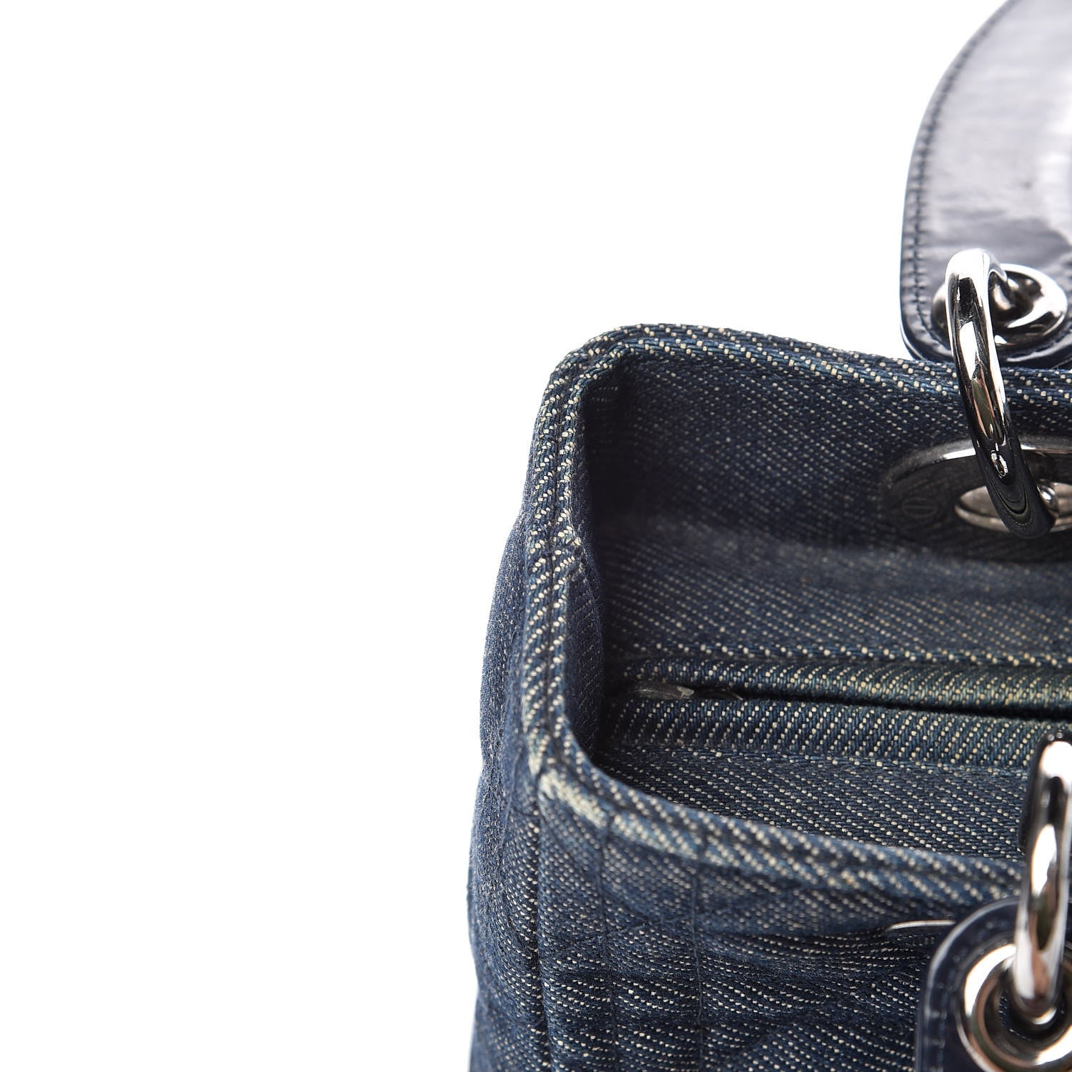 Christian Dior Denim Cannage Medium Lady Dior Blue 15 of 16