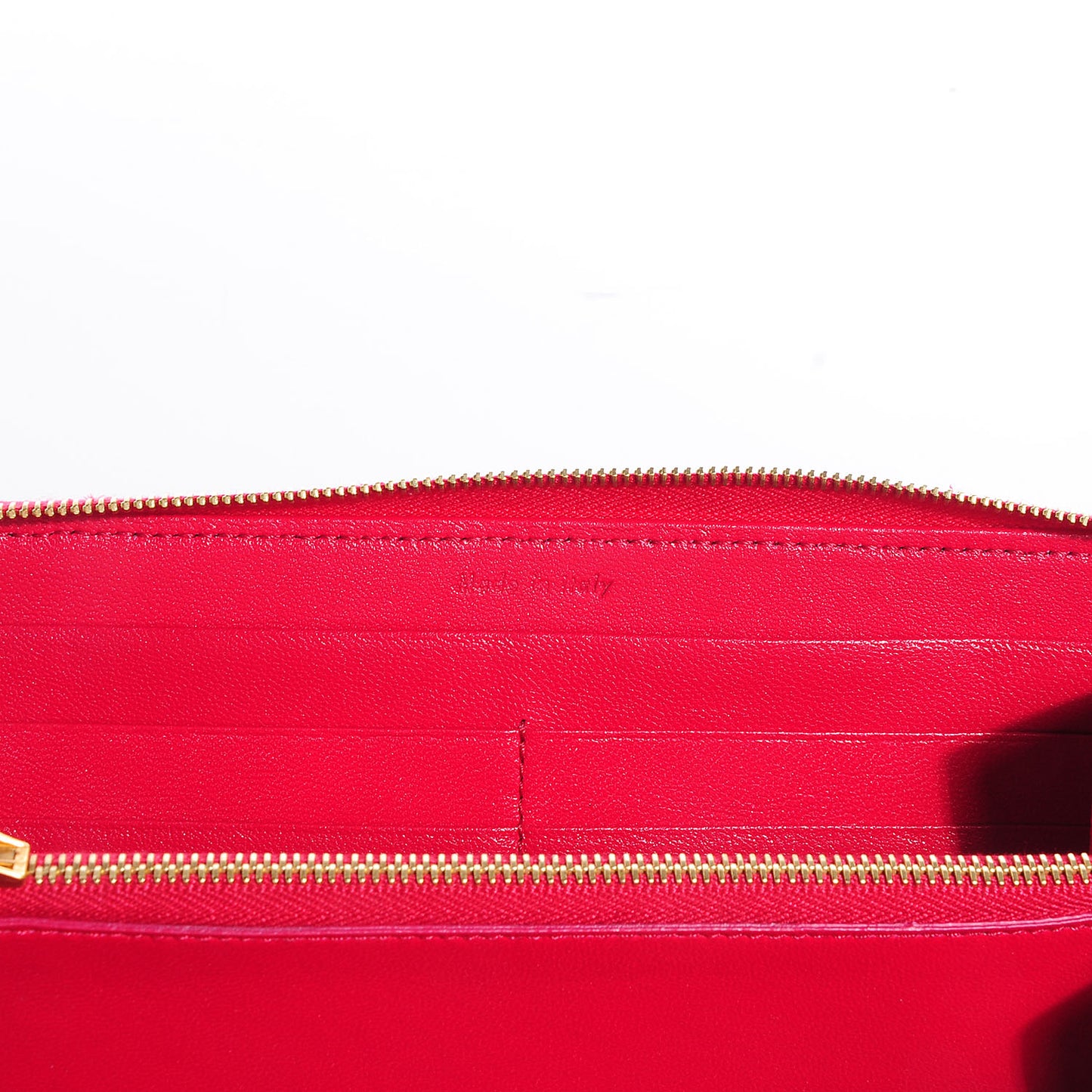 Python Lambskin Large Zip Around Multifunction Wallet Fuchsia