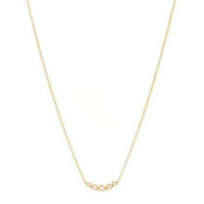 Jennifer Meyer 18K Yellow Gold Diamond 5 Illusion Set Pendant Necklace 1 of 4