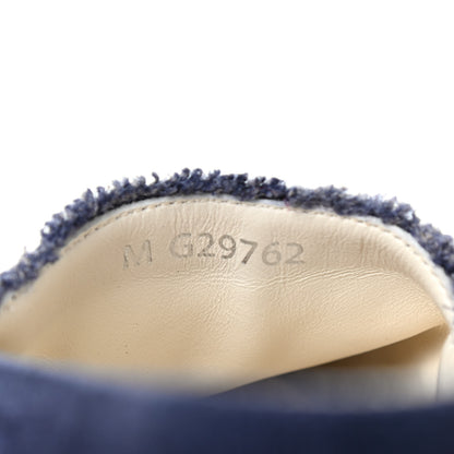 Chanel Denim Toile CC Espadrilles 40 Navy Black 7 of 7