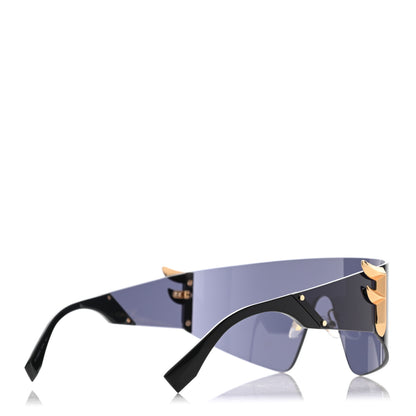 Fendi Mirrored FFreedom Shield Sunglasses FF 0382/S Black 4 of 8
