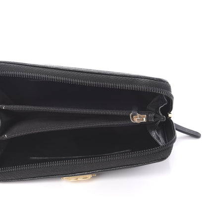 Chanel Caviar Quilted Small Boy Zip Around Wallet Black 5 of 11