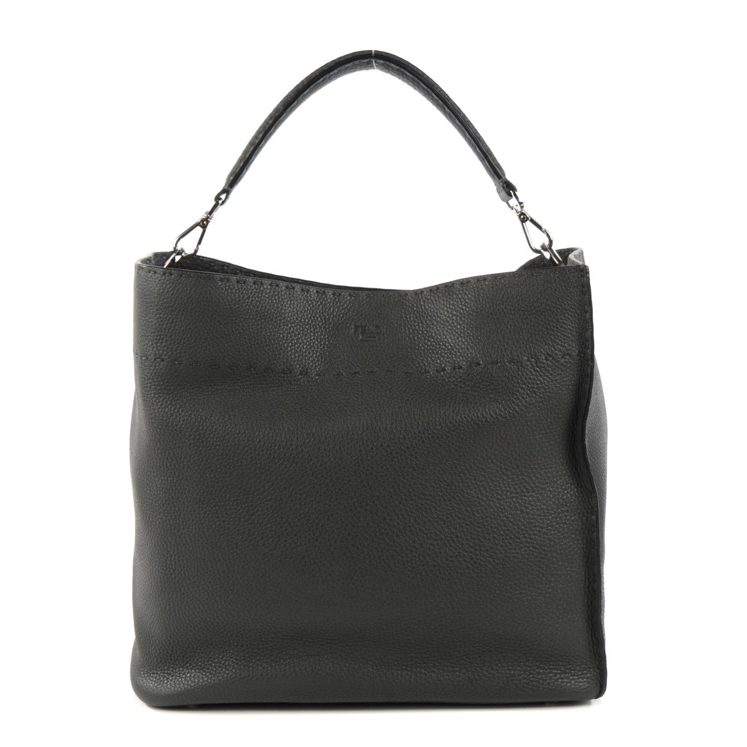 Fendi Cuoio Romano Selleria Large Anna Bucket Bag Asfalto 1 of 9