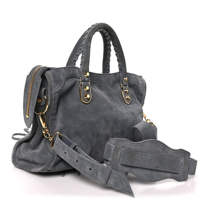 Balenciaga Baby Daim Suede Gold Metallic Edge Hardware S City Gris Plomb 3 of 10