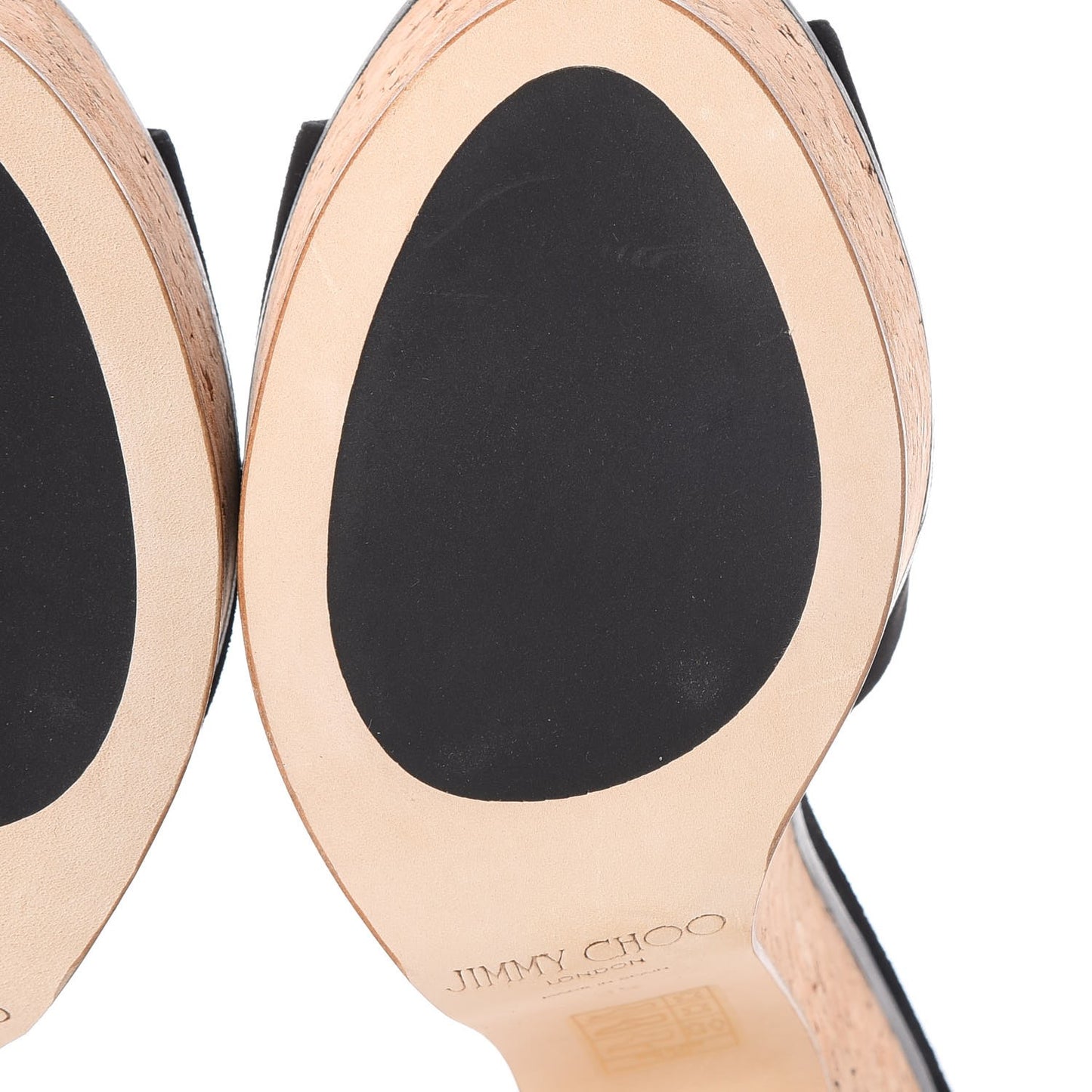 Suede Cork DeeDee Platform Sandals 39 Black