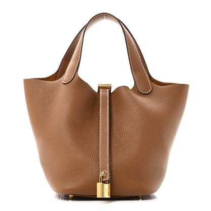 Hermes Taurillon Clemence Picotin Lock 18 PM Gold 1 of 11