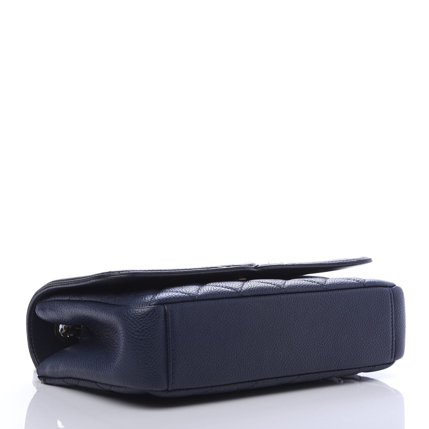Caviar Quilted Small CC Filigree Flap Navy Black
