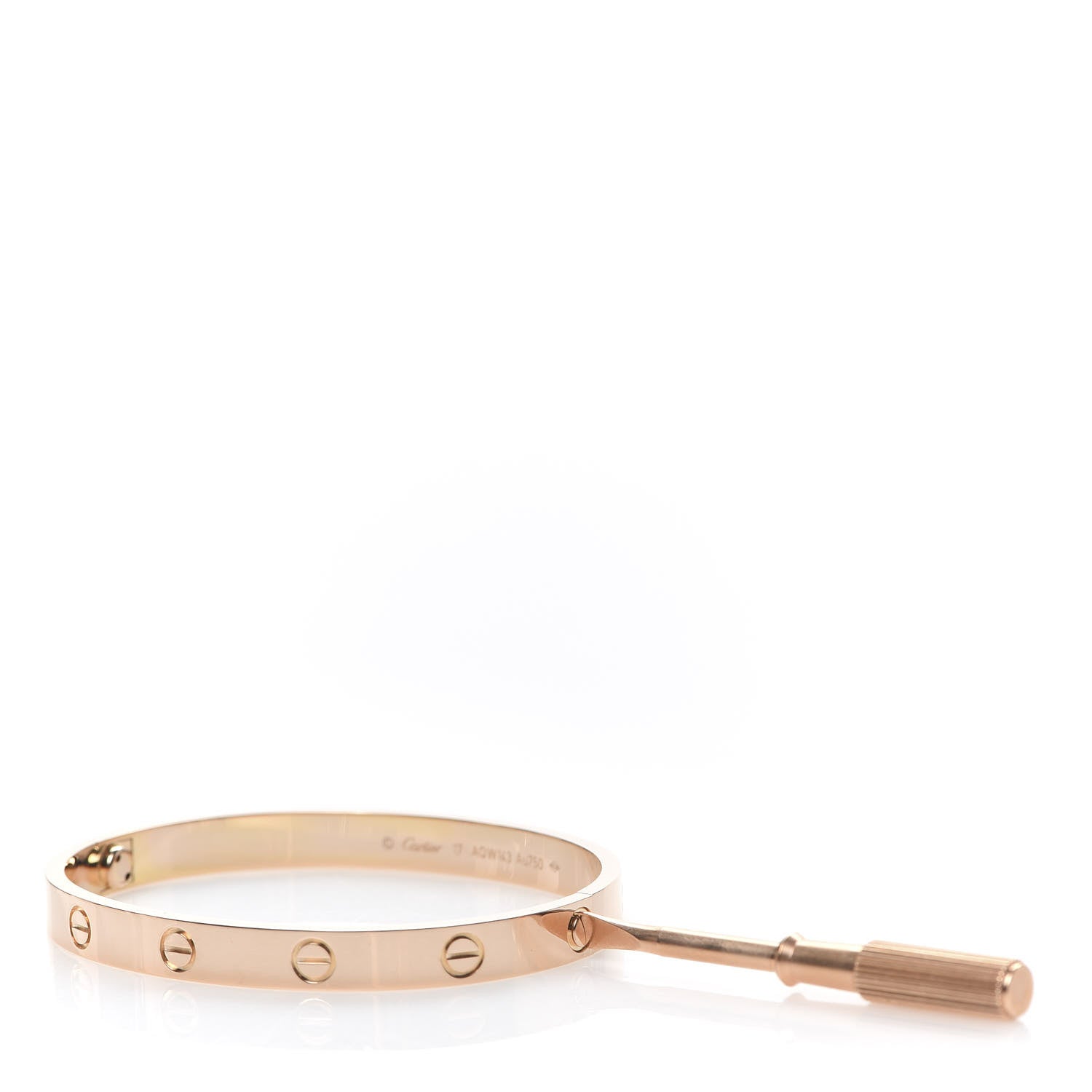 Cartier 18K Pink Gold LOVE Bracelet 17 6 of 8