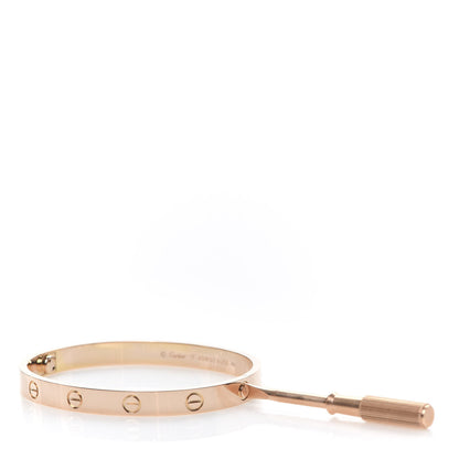 Cartier 18K Pink Gold LOVE Bracelet 17 6 of 8