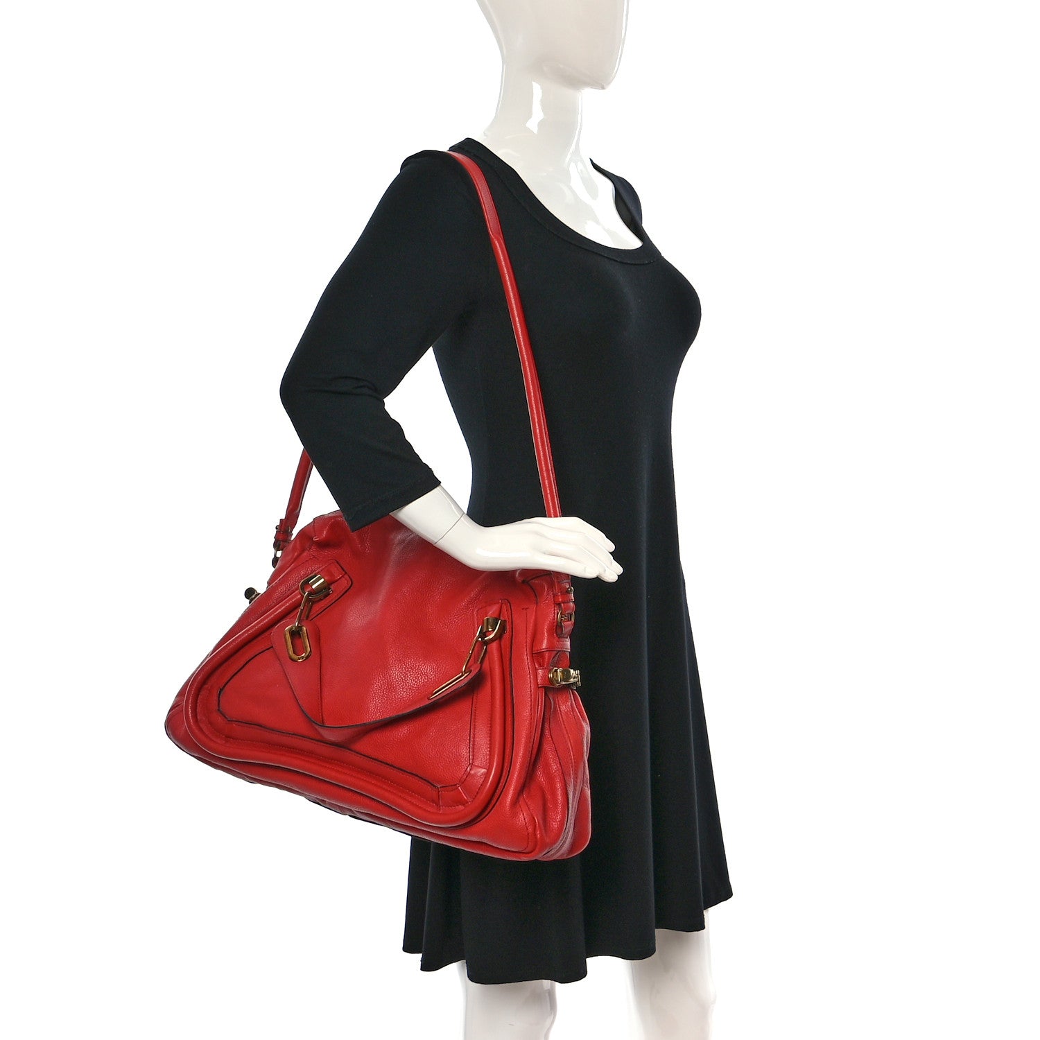 Chloe Calfskin Large Paraty Orange Mechanic 2 of 18