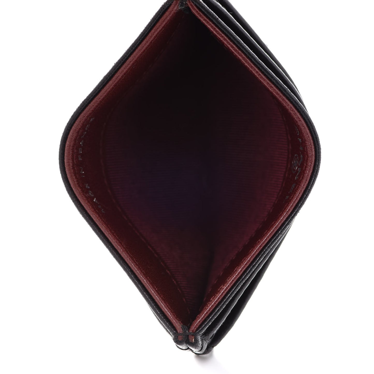 Lambskin Quilted Card Holder Black