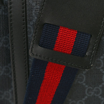 Gucci GG Supreme Monogram Web Messenger Diaper Bag Black Grey 10 of 10
