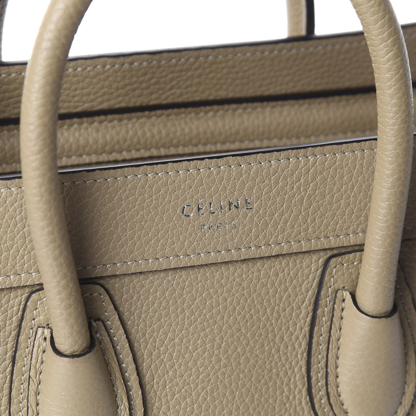 Drummed Calfskin Nano Luggage Dune