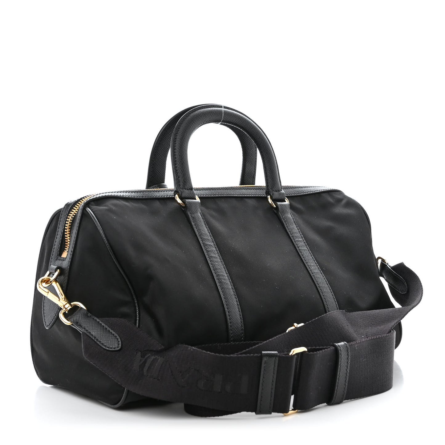 Re-Nylon Saffiano Medium Re-Edition 1978 Top Handle Bag Black