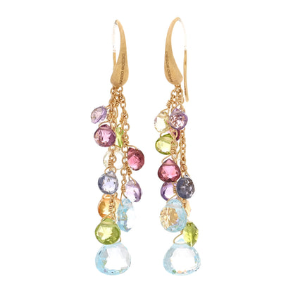 Marco Bicego 18K Yellow Gold Multi Gemstone Multi-Strand Drop Earrings 1 of 4