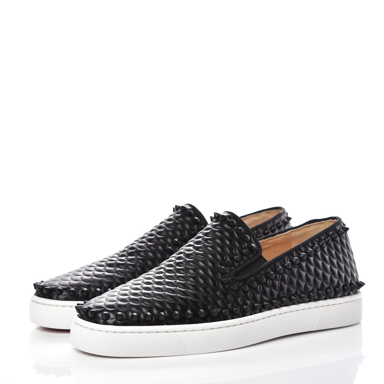 Christian Louboutin Nappa Scallop Pik Boat Flat 40 Black 3 of 10