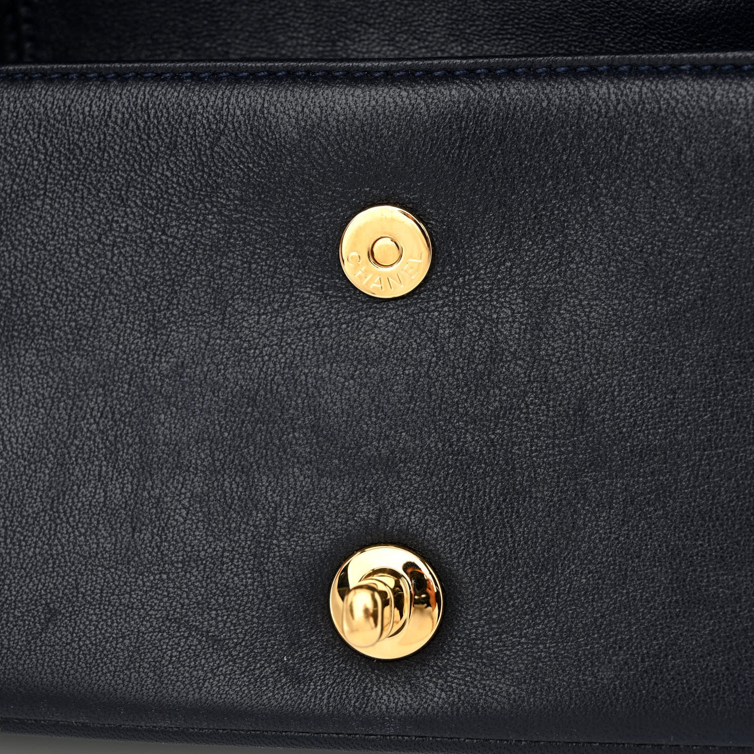 Chanel Sheepskin Quilted Small Vintage Mademoiselle Flap Dark Navy 11 of 13