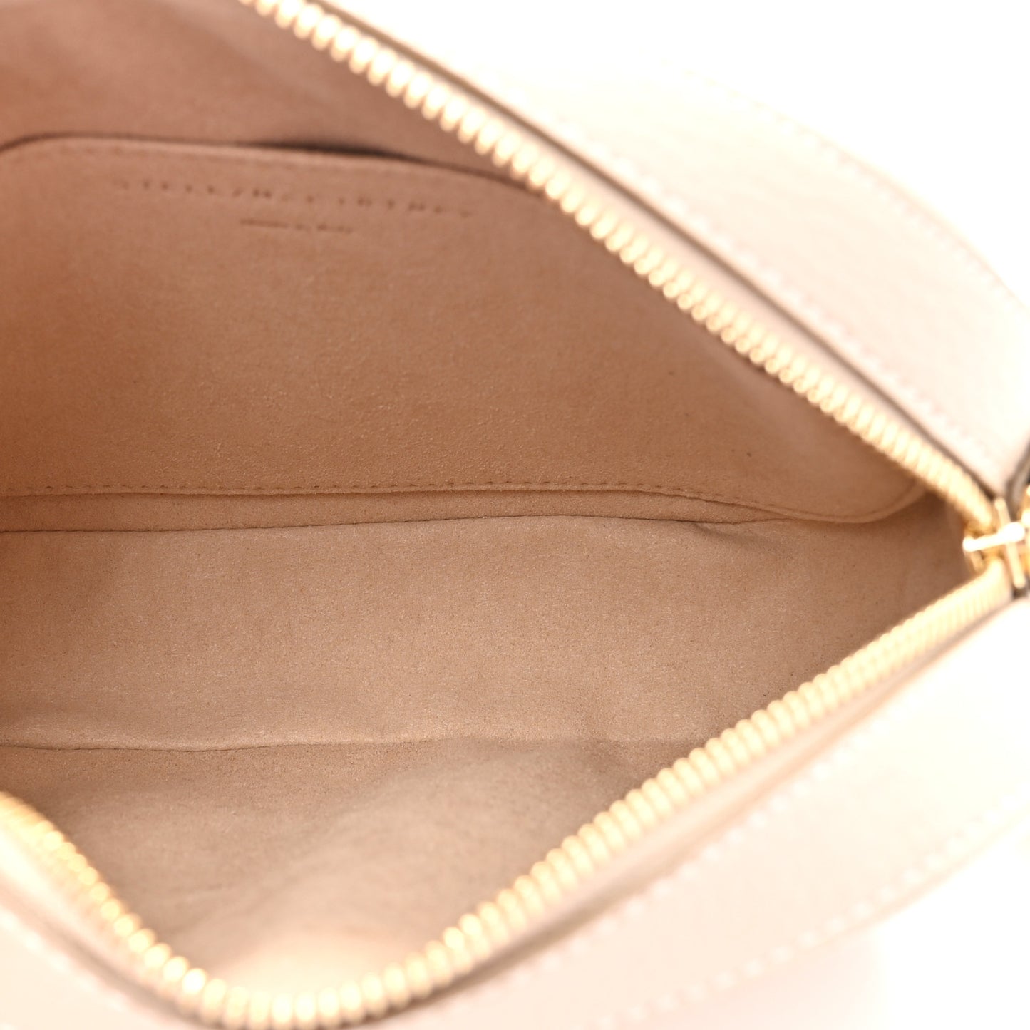 Grainy Alter Mat Studded Logo Small Camera Bag Cream