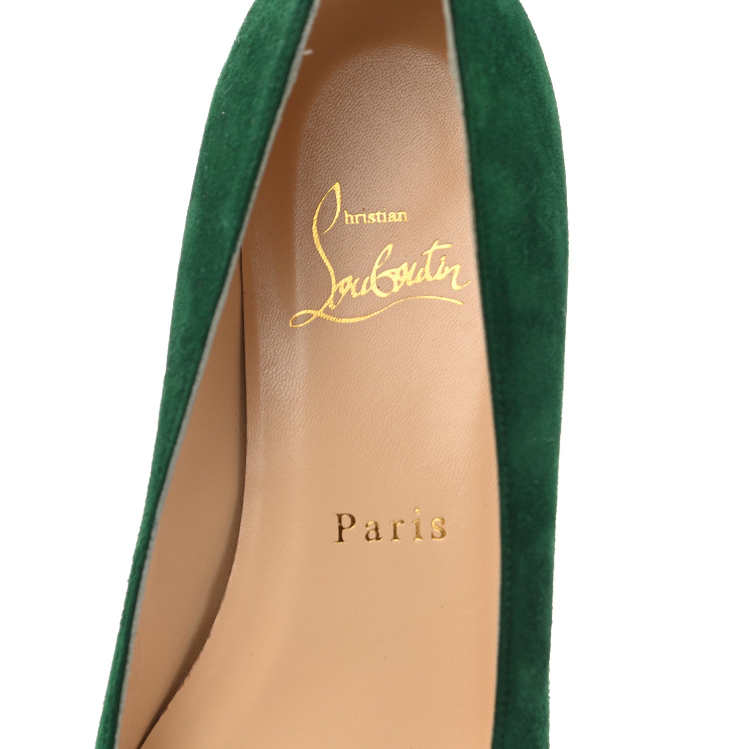 Christian Louboutin Veau Velours Specchio Toe Geo Pump Flat 37.5 Billard Bronze 7 of 7
