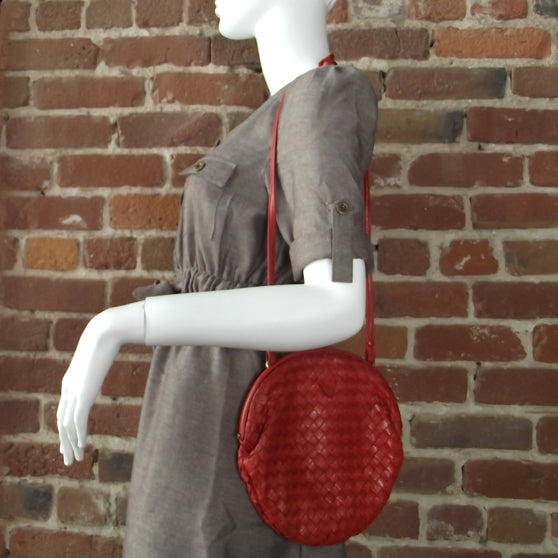Vintage Woven Frame Bag Red