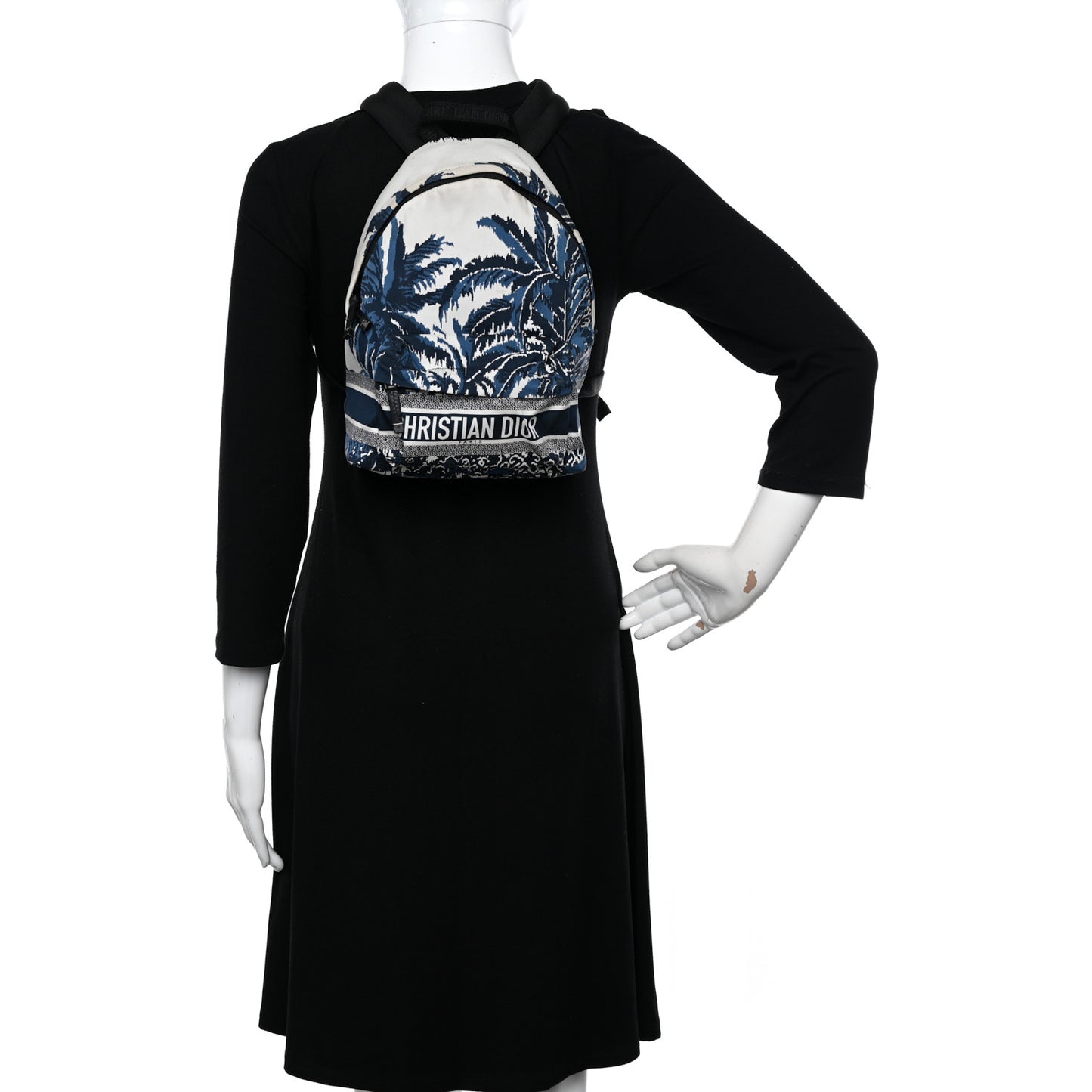 Nylon Technical Fabric Diortravel Backpack Blue