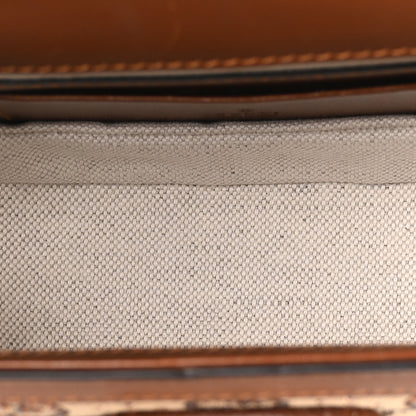 Gucci New Canvas Charisma Calfskin Crystal GG Monogram Small Bamboo 1947 Top Handle Bag Camel Ebony 5 of 11