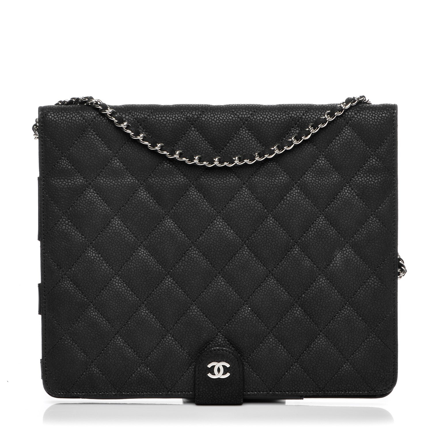 Chanel Iridescent Caviar Quilted Crossbody iPad Holder Black 1 of 8