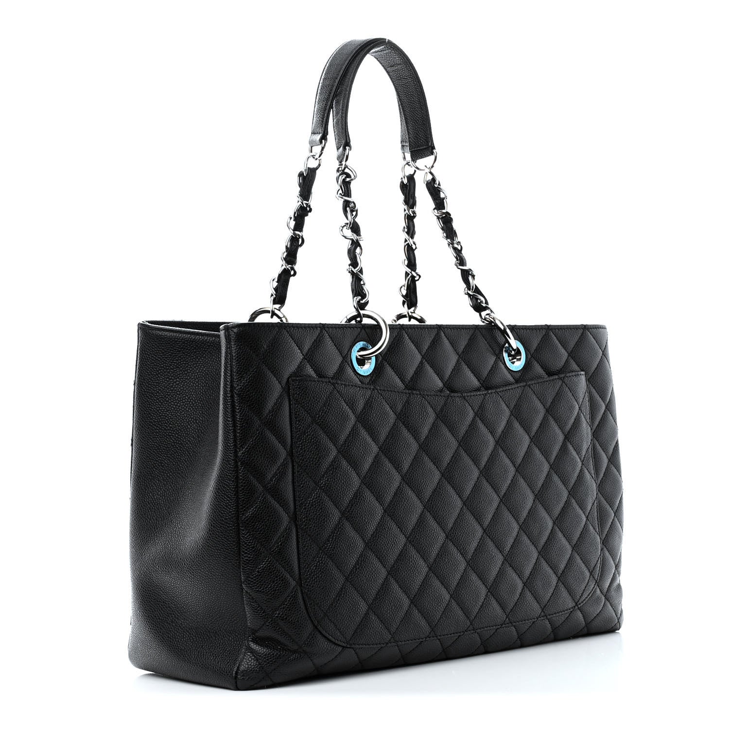 Chanel Caviar Quilted XL Grand Shopping Tote GST Black 3 of 12