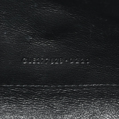 Saint Laurent Grain De Poudre Matelasse Chevron Monogram Chain Wallet Black 9 of 12