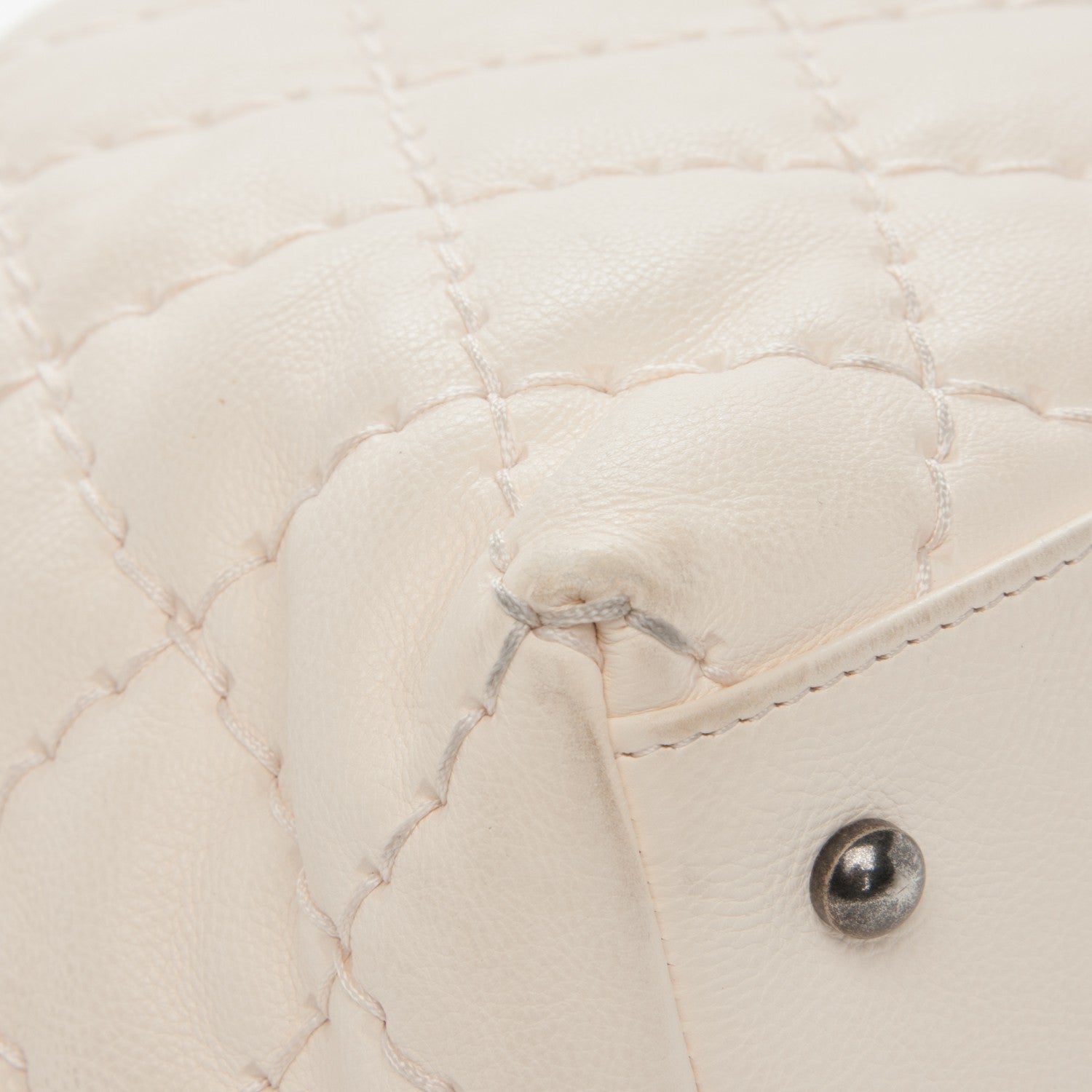 Chanel Calfskin Ultimate Stitch Shopping Tote White 8 of 11
