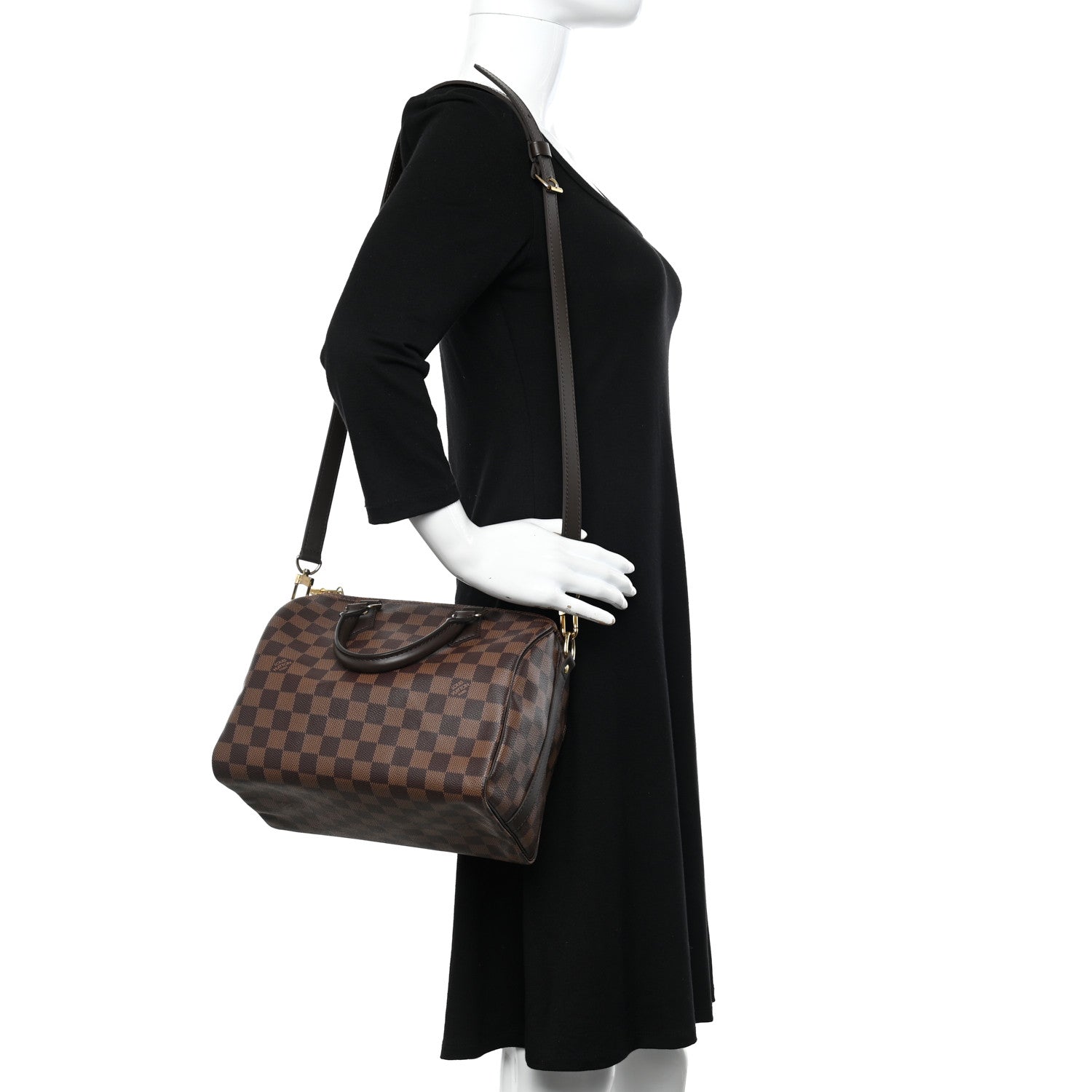 Louis Vuitton Damier Ebene Speedy Bandouliere 25 2 of 9