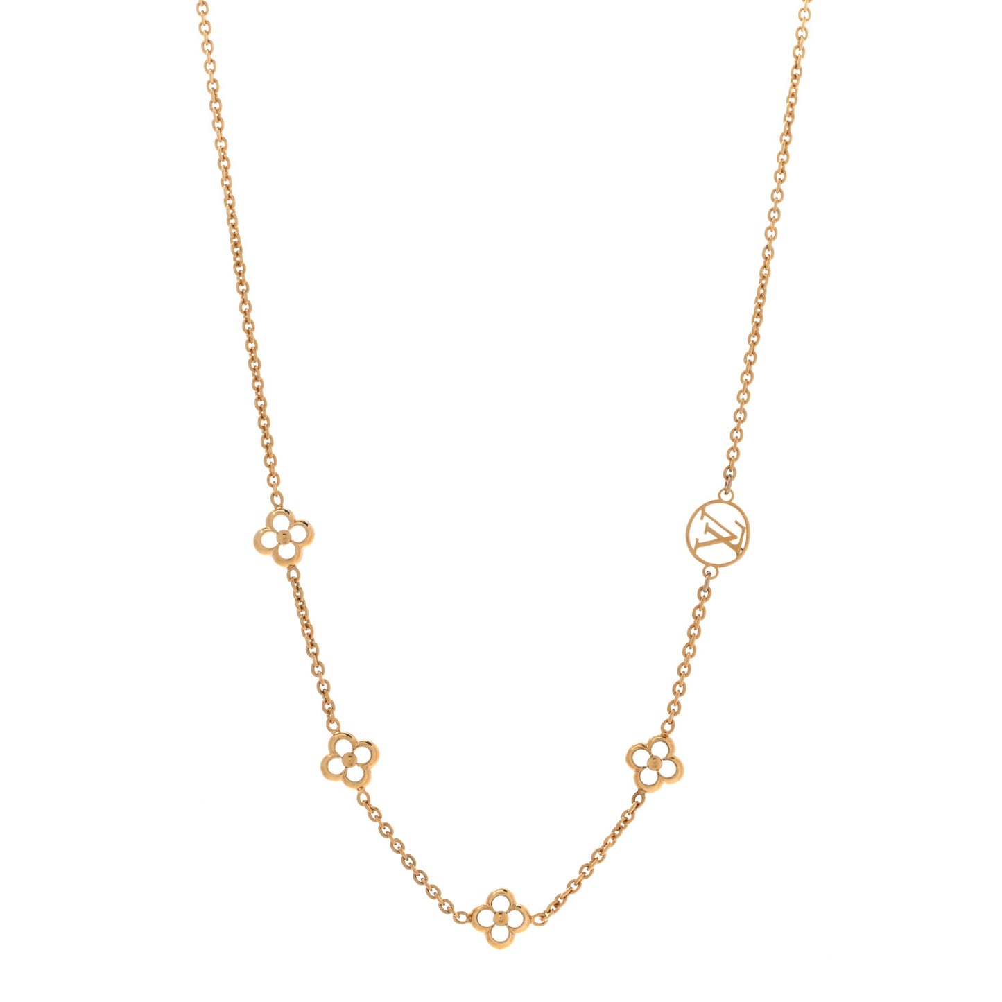 Metal Flowerful Choker Necklace Gold