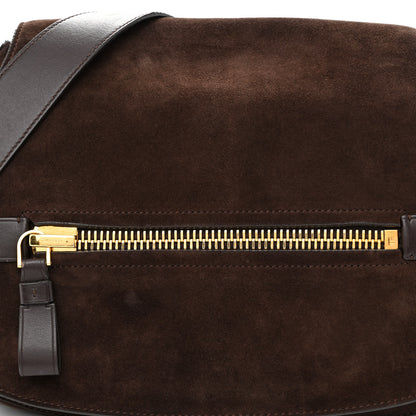 Tom Ford Suede Jennifer Saddle Bag Brown 8 of 11