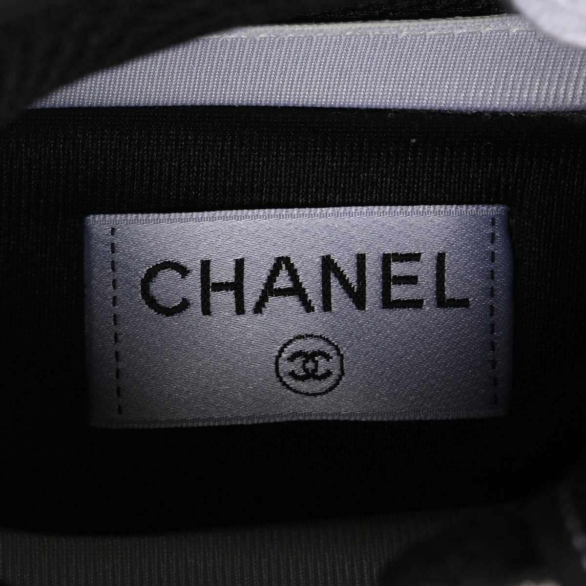 Chanel Mesh Suede Calfskin Grained Calfskin Womens CC Sneakers 40.5 White Black 7 of 9