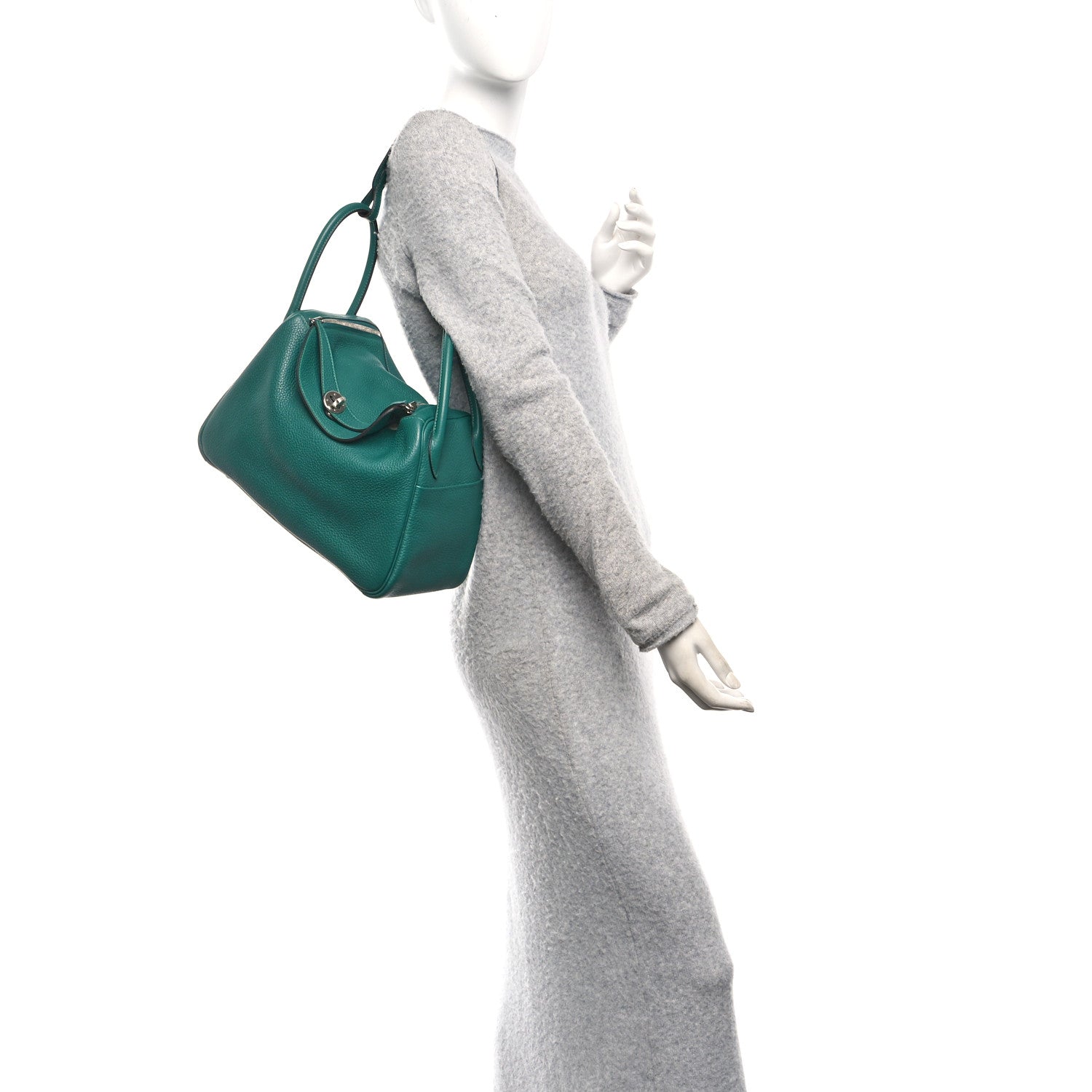 Hermes Taurillon Clemence Lindy 30 Malachite 2 of 12