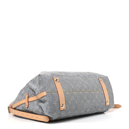 Louis Vuitton Monogram Denim CarryAll MM Washed Grey 5 of 12