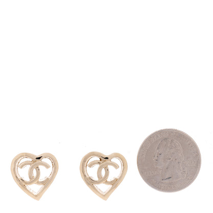 Chanel Metal CC Heart Coco In Love Earrings Gold 2 of 3