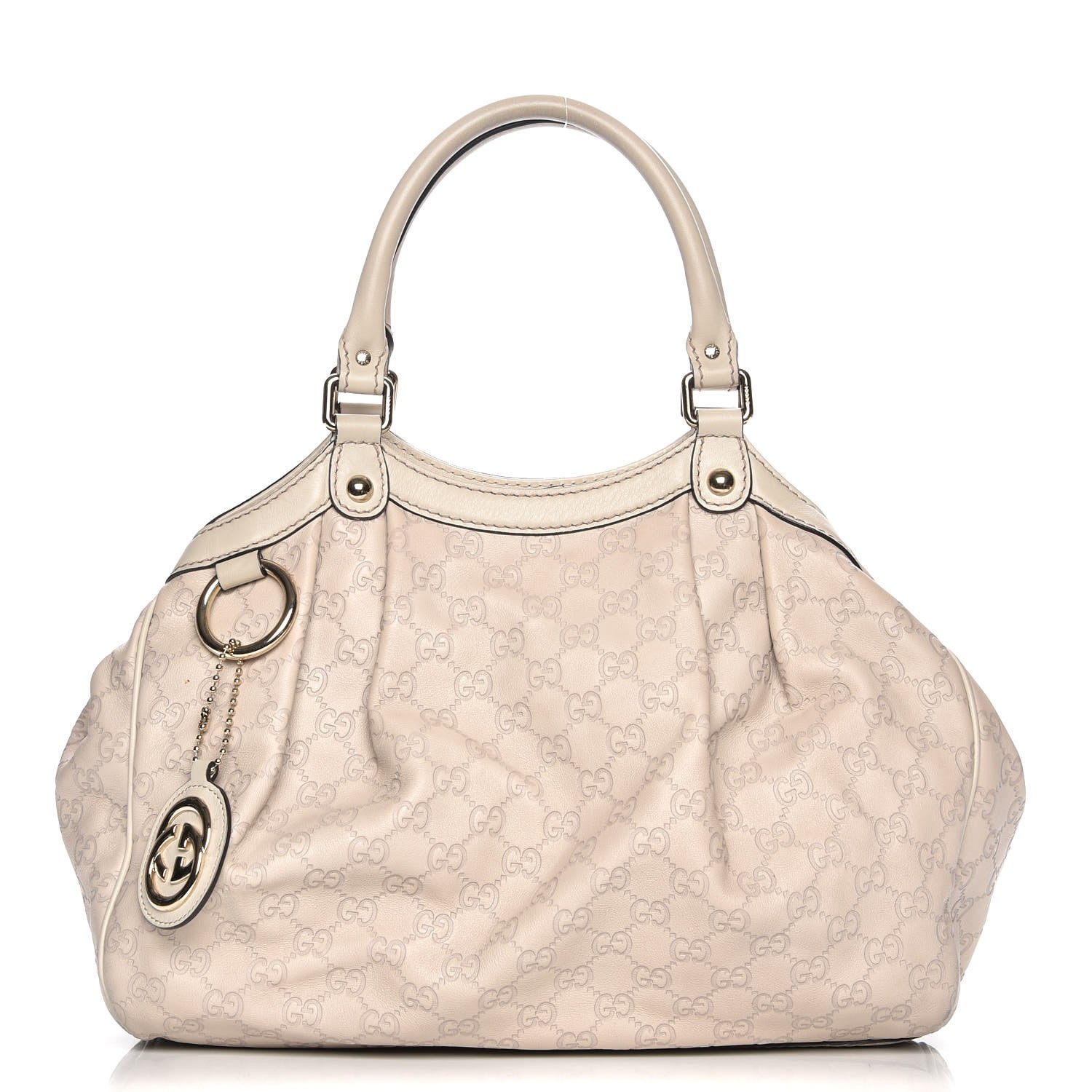 Gucci Guccissima Medium Sukey Tote Mystic White 1 of 10