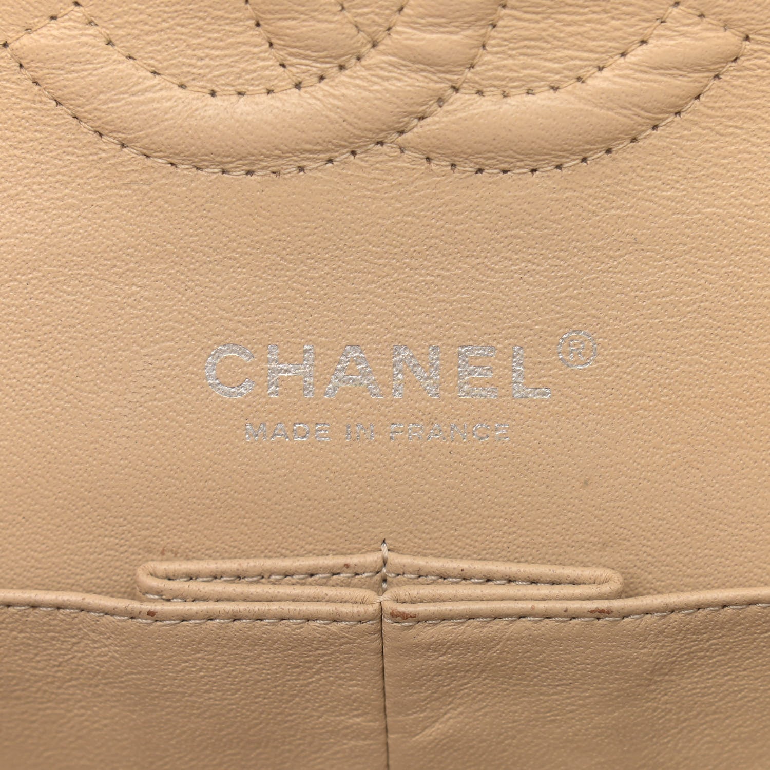 Chanel Lambskin Quilted Medium Double Flap Beige 6 of 16