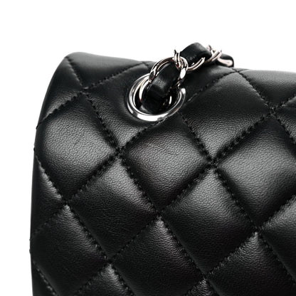 Chanel Lambskin Quilted Medium Double Flap Black 10 of 11