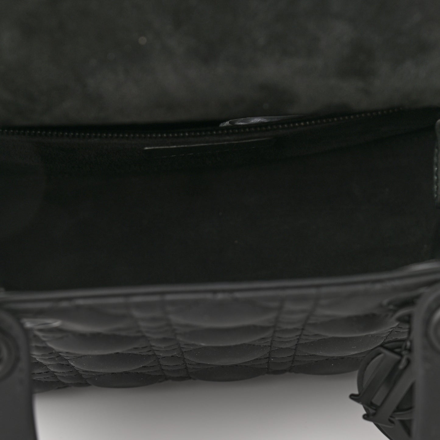 Ultra Matte Calfskin Cannage Medium Lady Dior Black