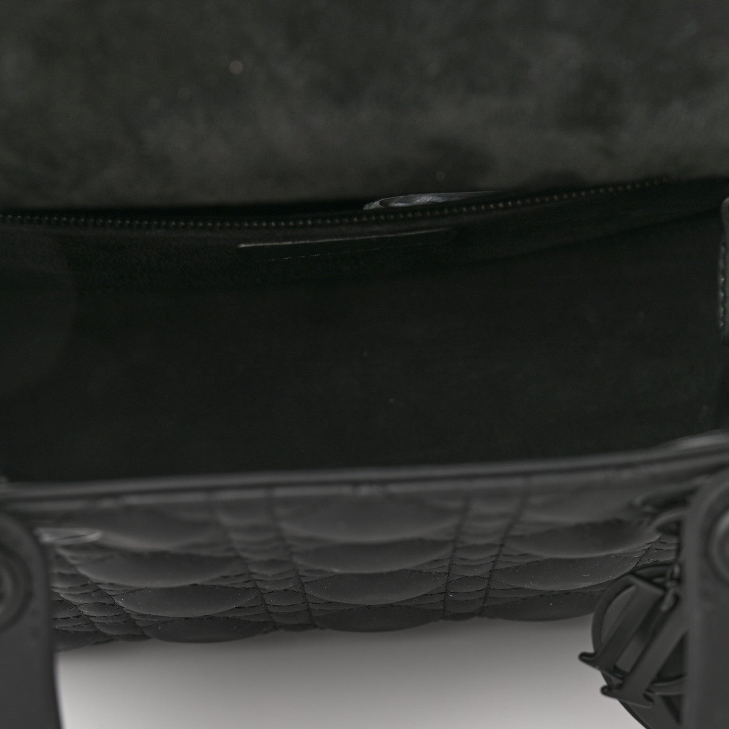 Christian Dior Ultra Matte Calfskin Cannage Medium Lady Dior Black 5 of 9