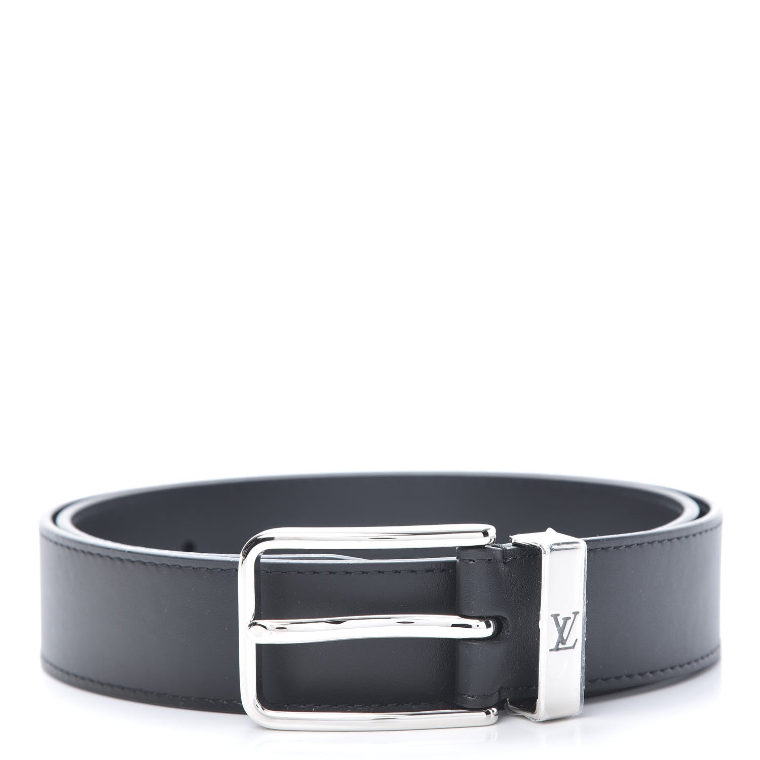 Louis Vuitton Calfskin 35mm Pont Neuf Belt 85 34 Black 1 of 7
