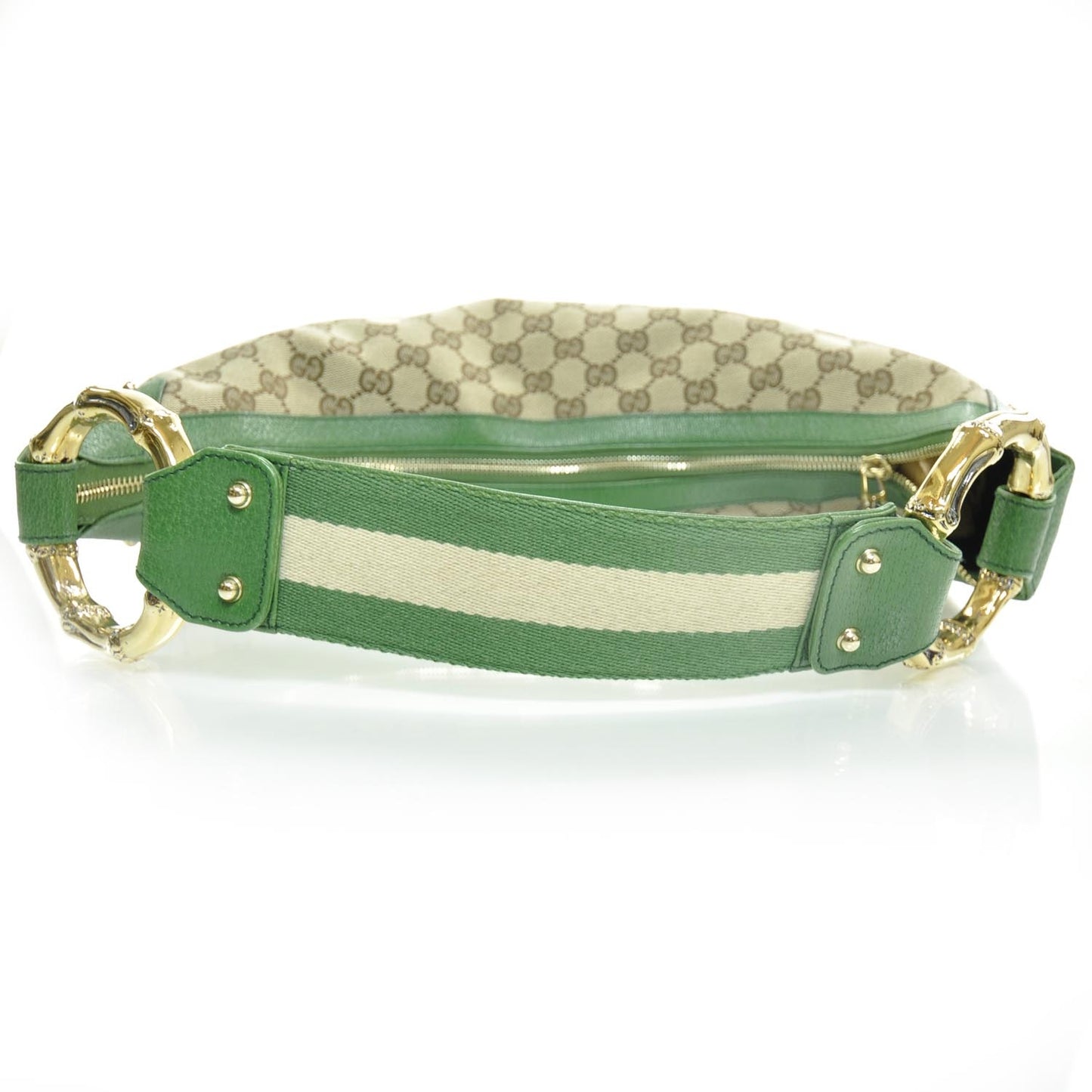 Monogram Web Bamboo Ring Hobo Green